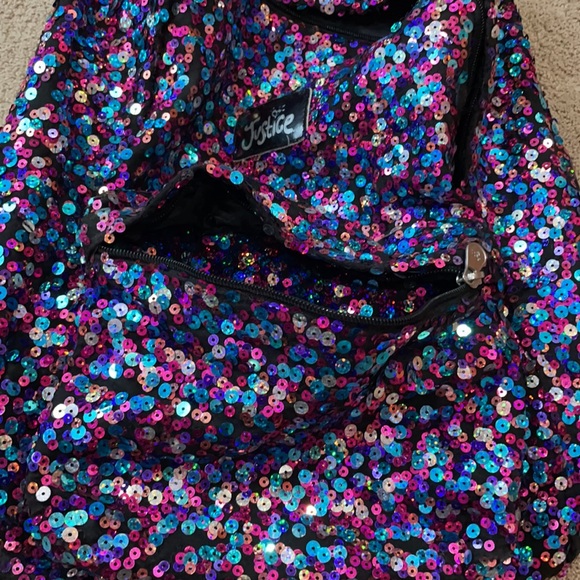 Justice Accessories Justice Sequin Backpack With Removable Hood